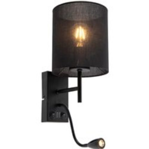 Industriële hanglamp zwart met goud 3-lichts - Magnax