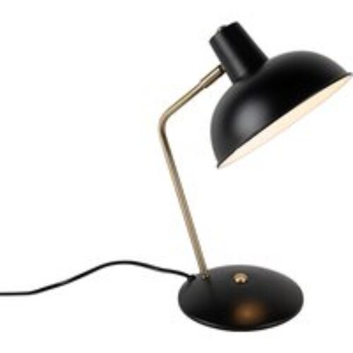 Moderne wandlamp zwart en goud - Vete