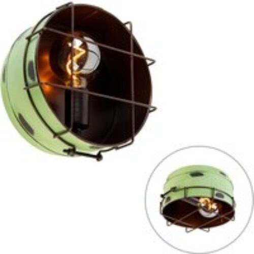 Industriële wandlamp groen 25 cm - Barril