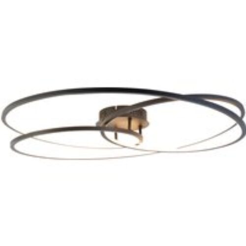 Design vloerlamp donkerbrons met goud 5-lichts - Sixties Marmo