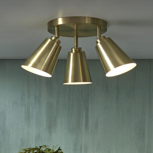 its about RoMi Plafondlamp Bremen 3-lamps - Goud