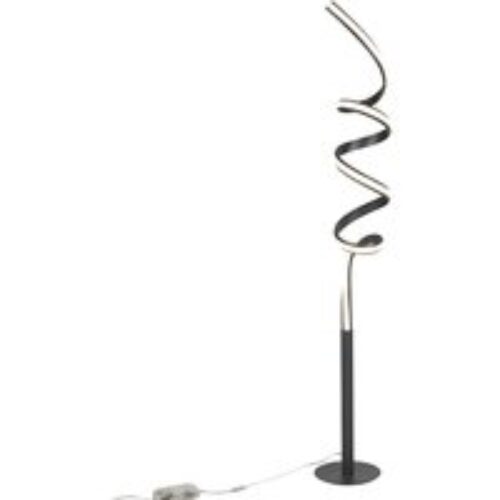 Design vloerlamp zwart incl. LED en dimmer - Twisted