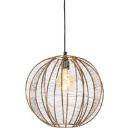 Industriële hanglamp brons met zwart 38 cm - Dong