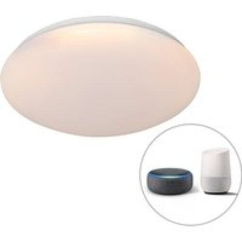 Smart moderne plafondlamp wit 38 cm incl. LED en RGB - Iene