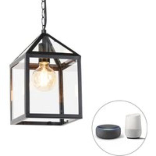 Smart buiten hanglamp zwart IP23 incl. Wifi G95 - Amsterdam