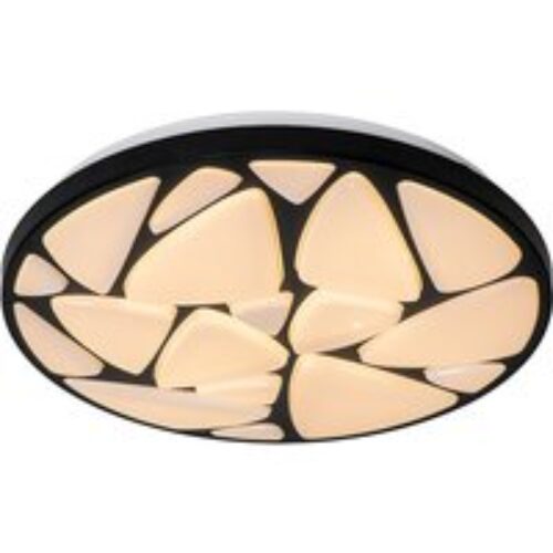 Moderne plafondlamp zwart 39 cm incl. LED en dimmer - Marian