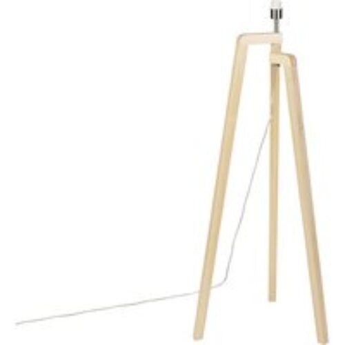 Vloerlamp tripod hout zonder kap - Puros