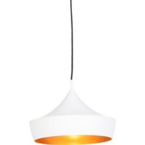 Scandinavische hanglamp wit met goud - Depeche-Paul