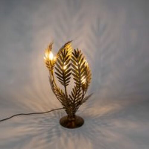 Vintage tafellamp goud 40 cm - Botanica