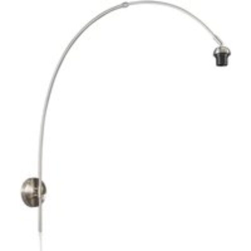 Moderne wandlamp staal zonder kap - Boog