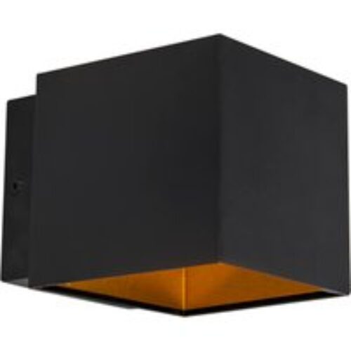 Design wandlamp zwart/goud incl. LED - Caja