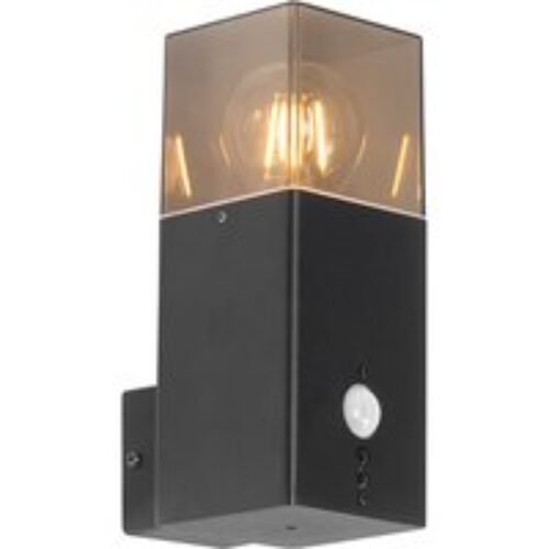 Buiten wandlamp zwart IP44 met bewegingsmelder - Denmark