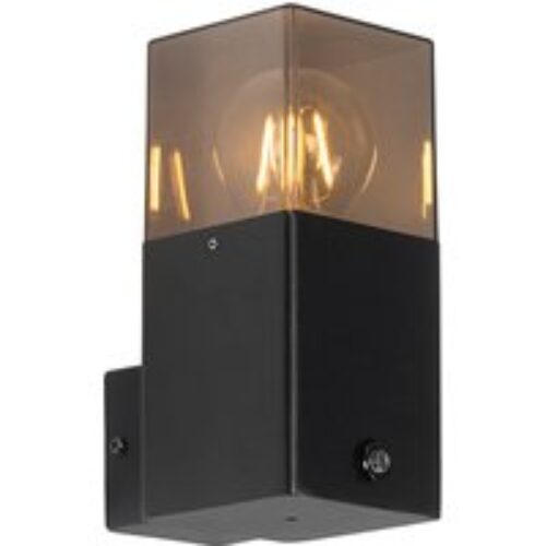 Buiten wandlamp zwart IP44 met schemerschakelaar - Denmark