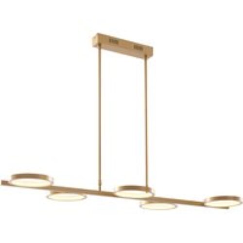 Moderne hanglamp incl. LED 3-staps dimbaar goud 5-lichts - Vivé