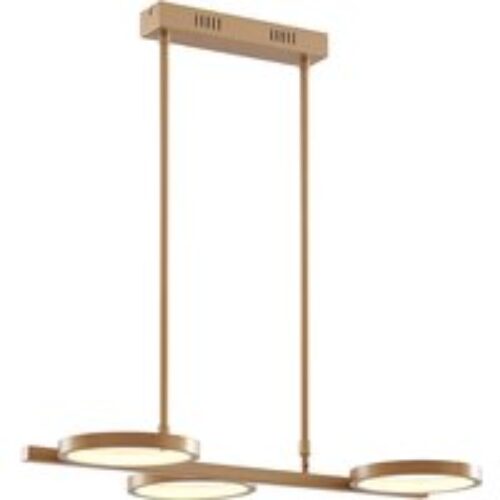 Moderne hanglamp goud incl. LED 3-staps dimbaar 3-lichts - Vivé