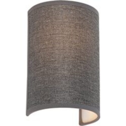 Moderne wandlamp grijs - Simple Drum Jute