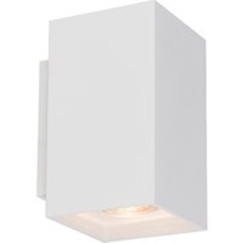 Moderne wandlamp wit vierkant 2-lichts - Sandy