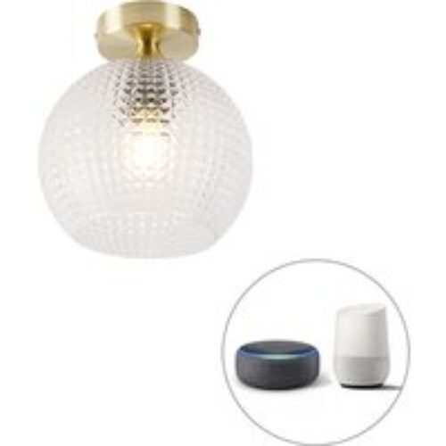 Smart Art Deco plafondlamp messing incl. Wifi A60 - Sphere