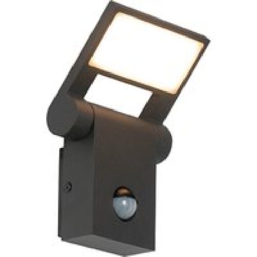 Buitenwandlamp antraciet incl. LED IP54 met bewegingssensor - Zane