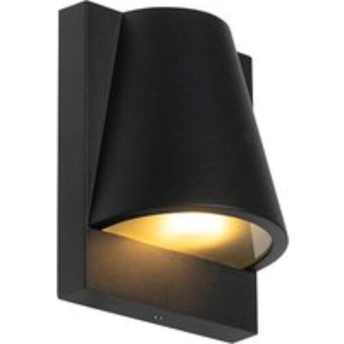 Smart buiten wandlamp zwart IP44 incl. Wifi GU10 - Femke