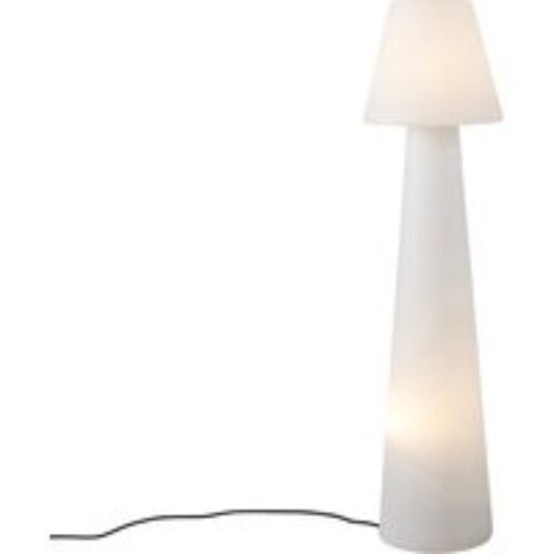 Design buiten vloerlamp mushroom wit IP44 - Katrijn