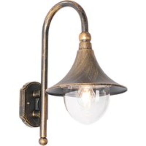 Klassieke buiten wandlamp antiek goud IP44 - Daphne