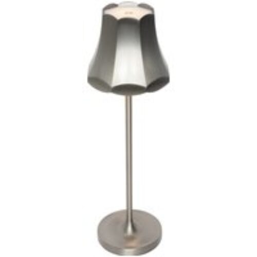 Retro tafellamp gunmetal oplaadbaar IP44 - Granny