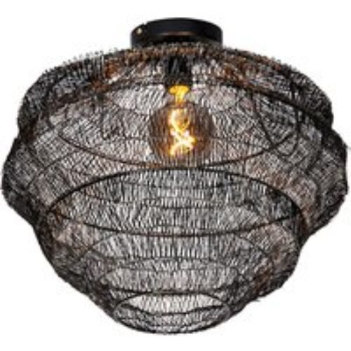 Oosterse plafondlamp zwart 45 cm - Vadi